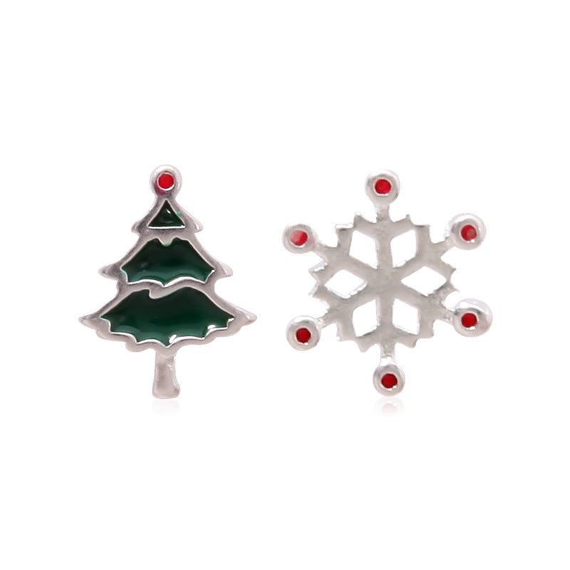 Christmas Series Fashion Delicate Diamond Tree Earrings