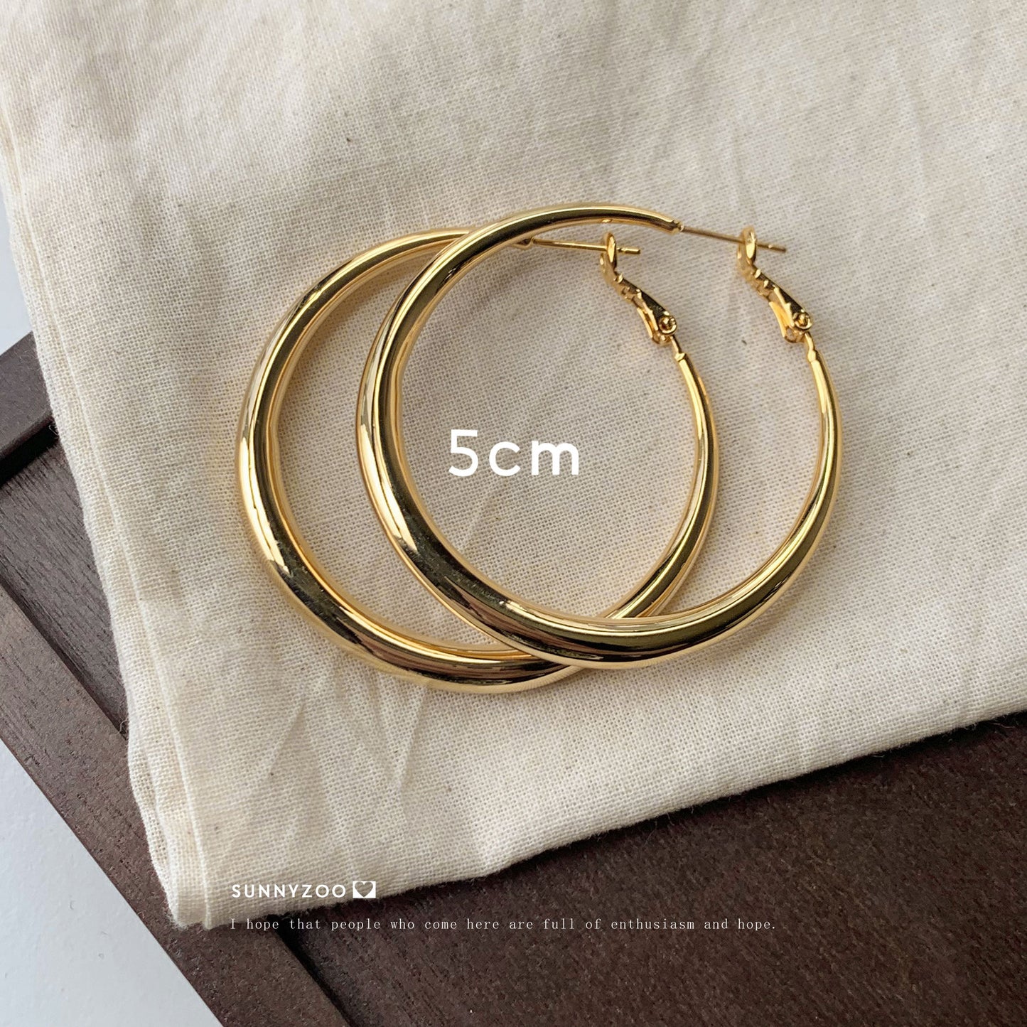 Women's Simple Big Hoop Retro Commuter Cold Earrings