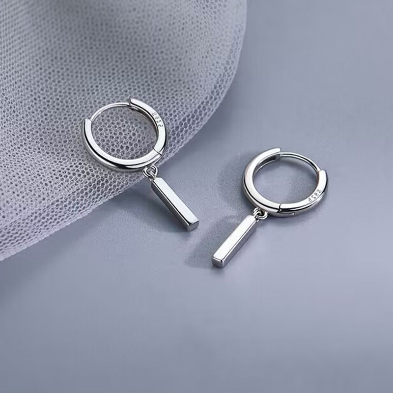 Men's Square Ear Button For Graceful Geometric Earrings