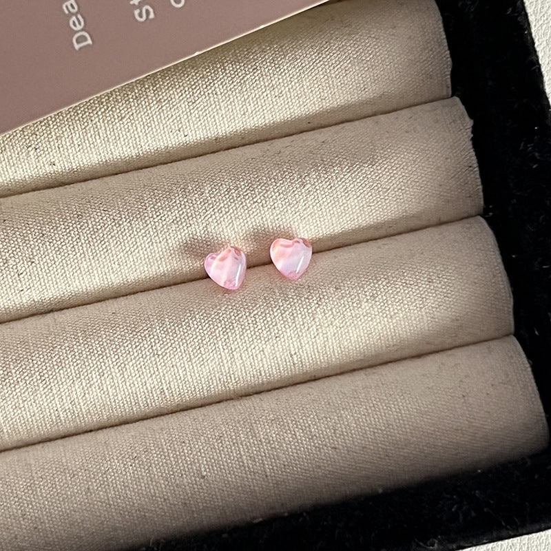 Pink Zircon Ear Female Niche High-grade Earrings