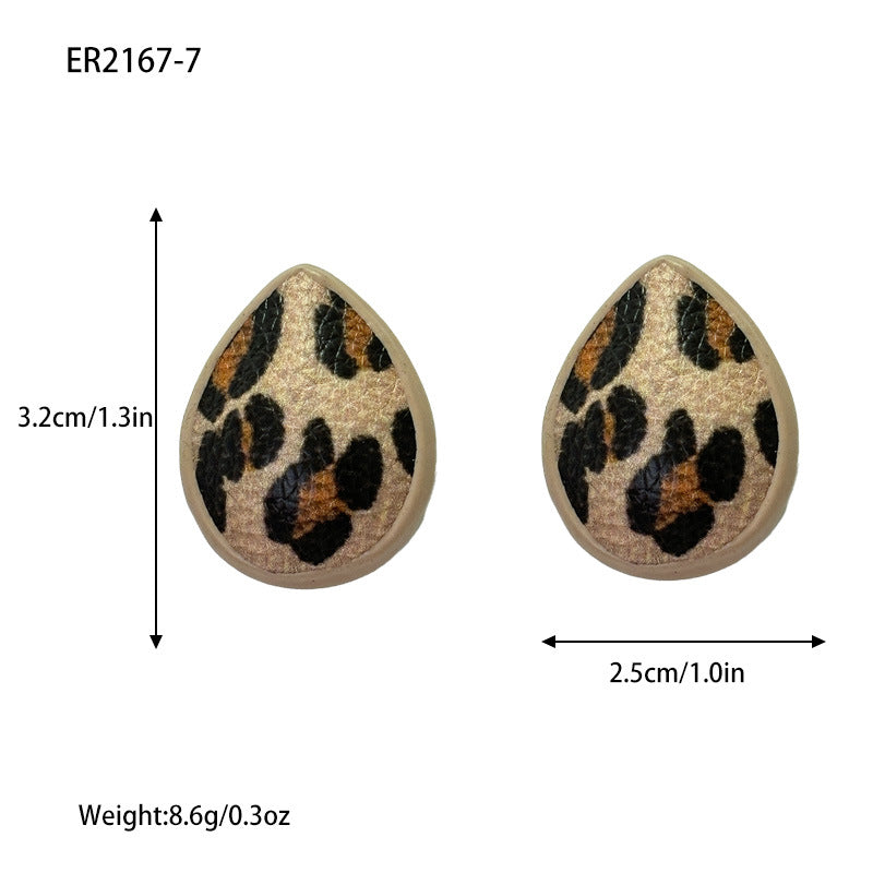 Leopard Print High-grade Niche Retro Graceful Earrings