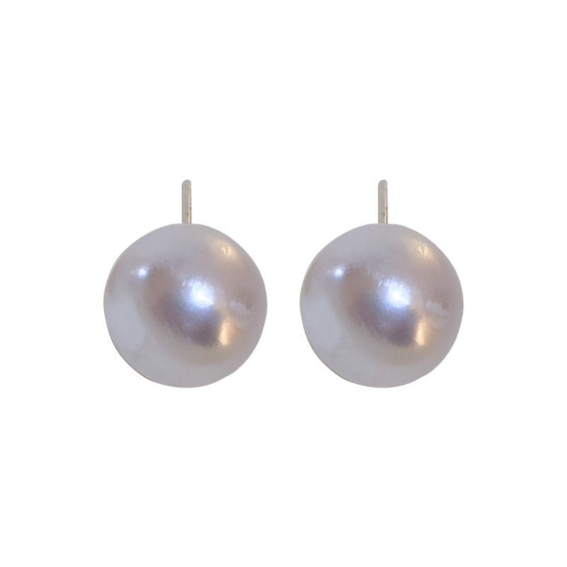 Sier Needle Stall Baroque Pearl High-grade Temperamental Earrings