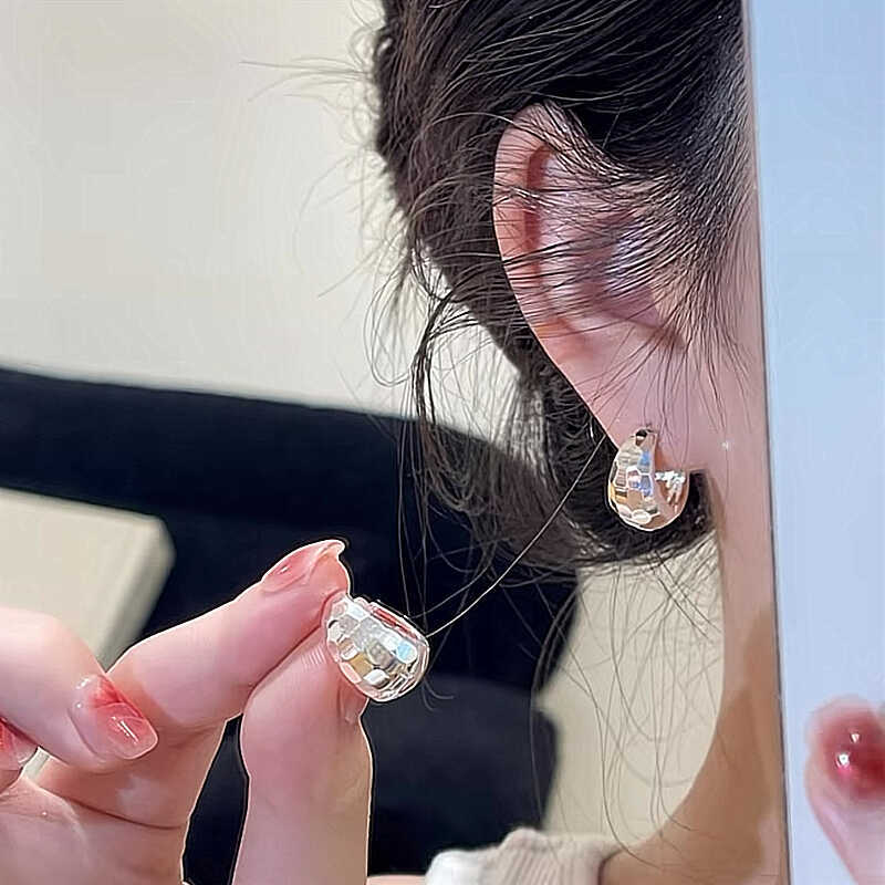 Sparkling Sier Ear Clip Shiny Ball Earrings