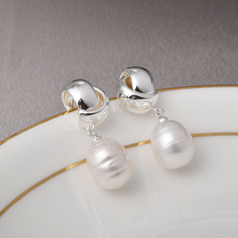 Baroque Shaped Pearl Niche Retro Fashion Earrings