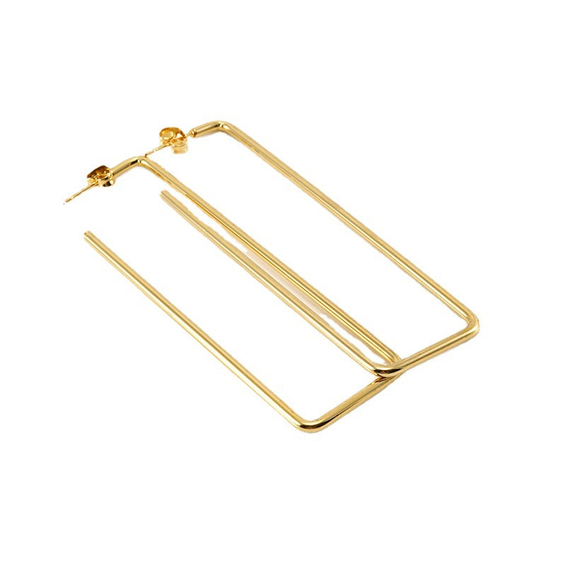 Women's Steel Electric Elegant Sweet Style Square Earrings