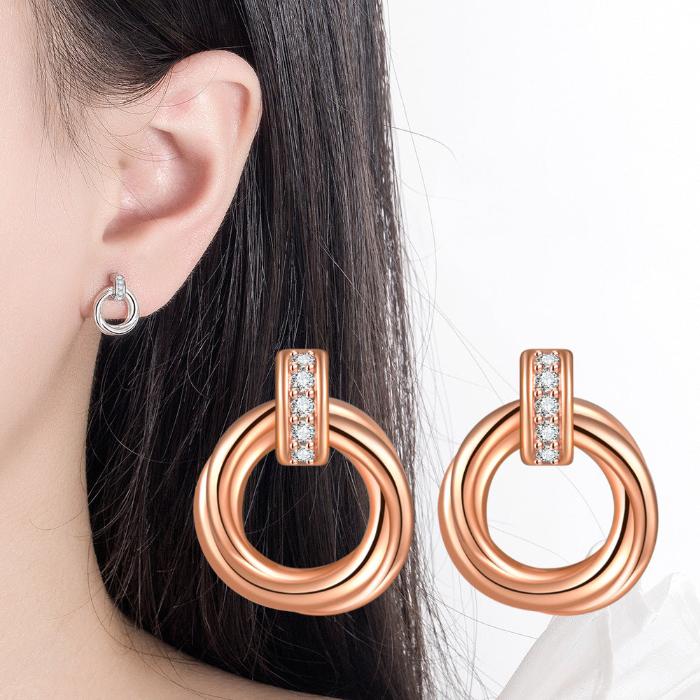 Fashion Geometric Ear Retro Hoop Cold Rings