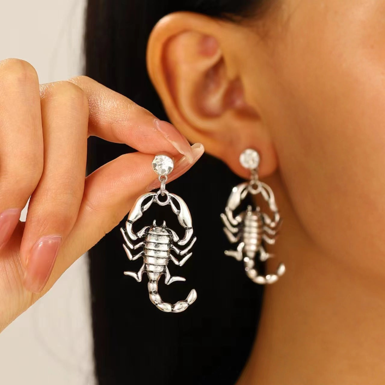 Scorpion Outline Sweet Cool Personality Animal Earrings