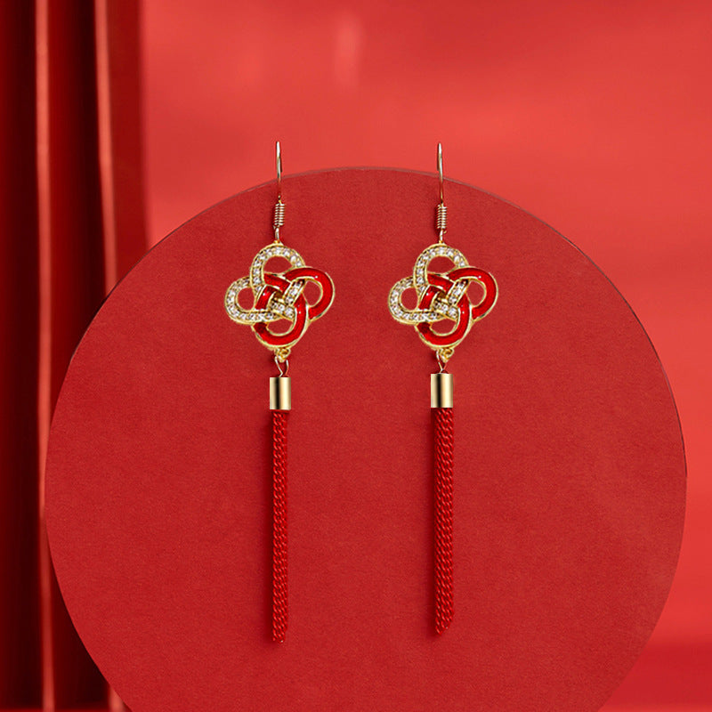 New Chinese Style Fashionable Elegant Album Earrings