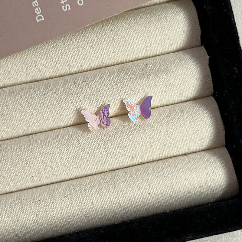 Pink Zircon Ear Female Niche High-grade Earrings