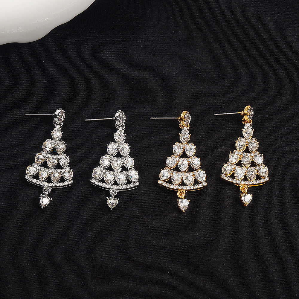 Women's Christmas Tree Light Luxury High-grade Temperament Earrings