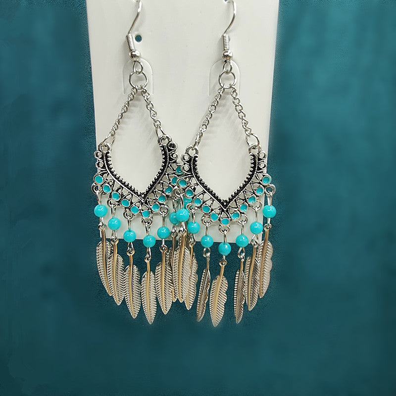 Ethnic Style Minority Scenic Spot Turquoise Earrings