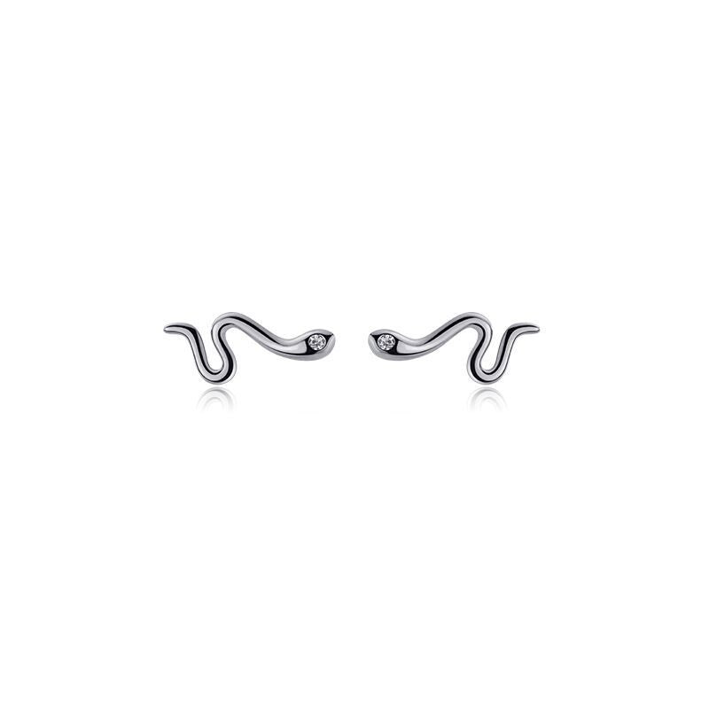 Diamond Graceful Personality Simulated Snakes Simple Earrings