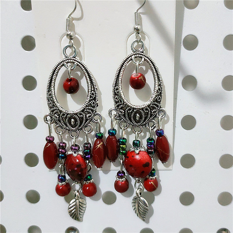 Ethnic Style Minority Scenic Spot Turquoise Earrings