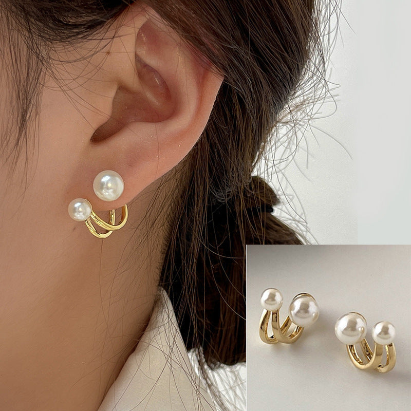 Sier Needle Korean Simple Design High-grade Earrings