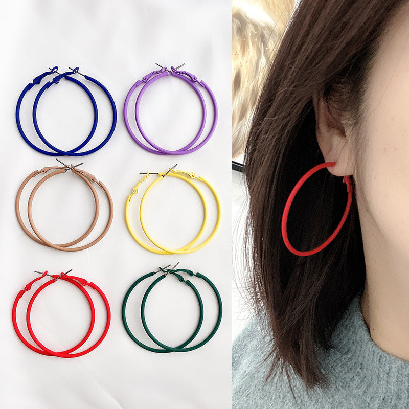 Women's Ear Trendy Candy Color Colorful Big Earrings