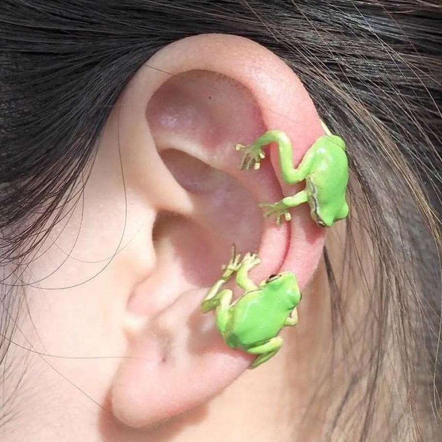 Frog Female Cute Personality Animal Retro Earrings