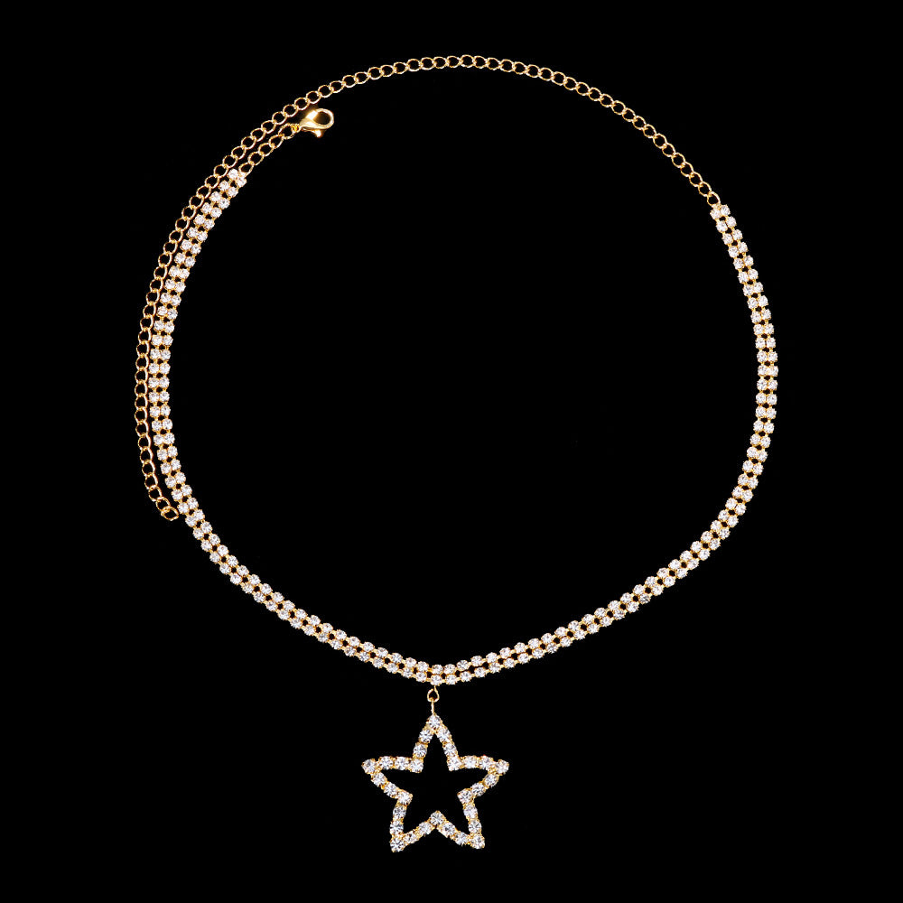 Accessories Personalized Double Row Five-pointed Star Necklaces