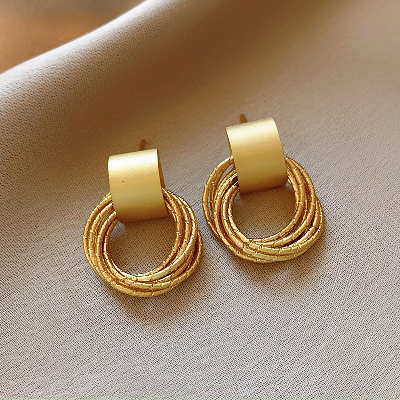 Heart-shaped Geometric Simple Cold Style Ear Earrings