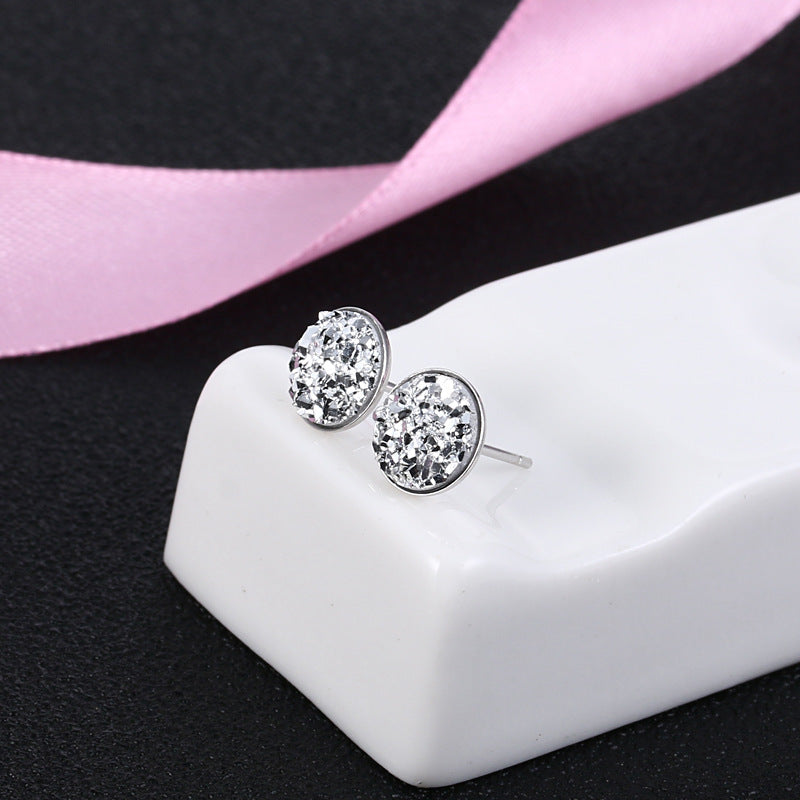 Women's & Men's Sier Vug Fashion Crystal Artistic Temperament Earrings