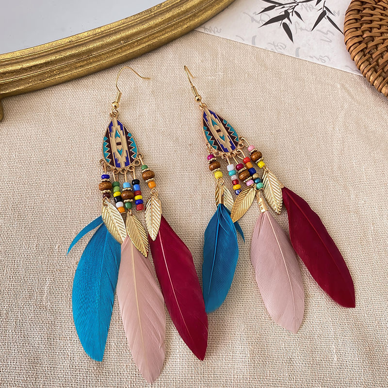 Women's Bohemian Tassel High-grade Chinese Style Earrings