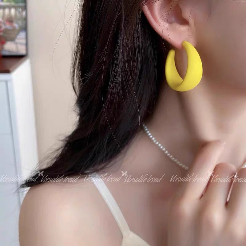 Women's Summer Yellow For Niche Design High-grade Earrings