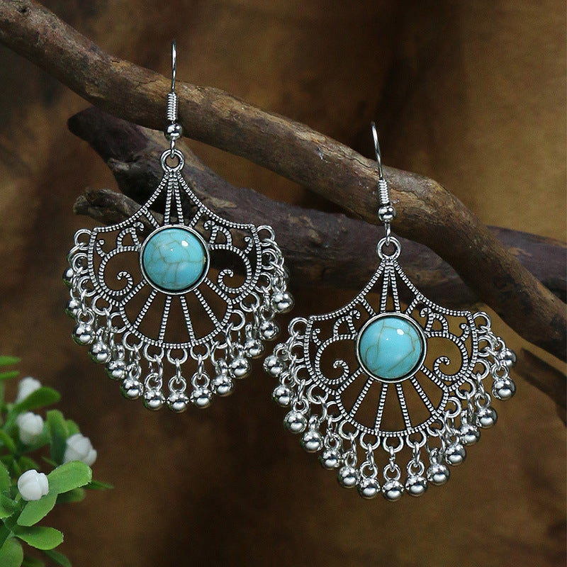 Women's Turquoise Inlaid Elegant Graceful Personality For Earrings