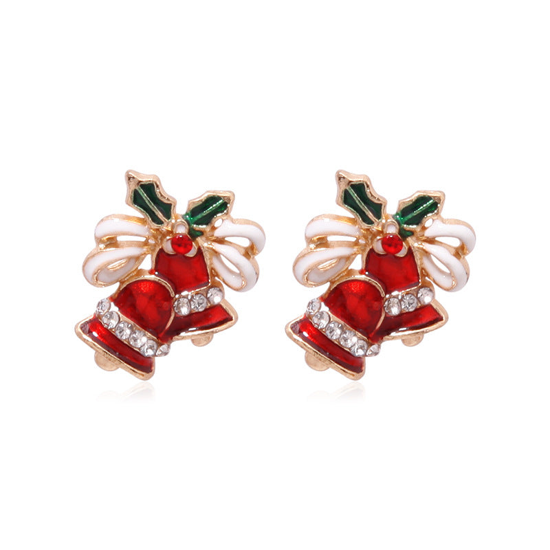 Christmas Series Fashion Delicate Diamond Tree Earrings