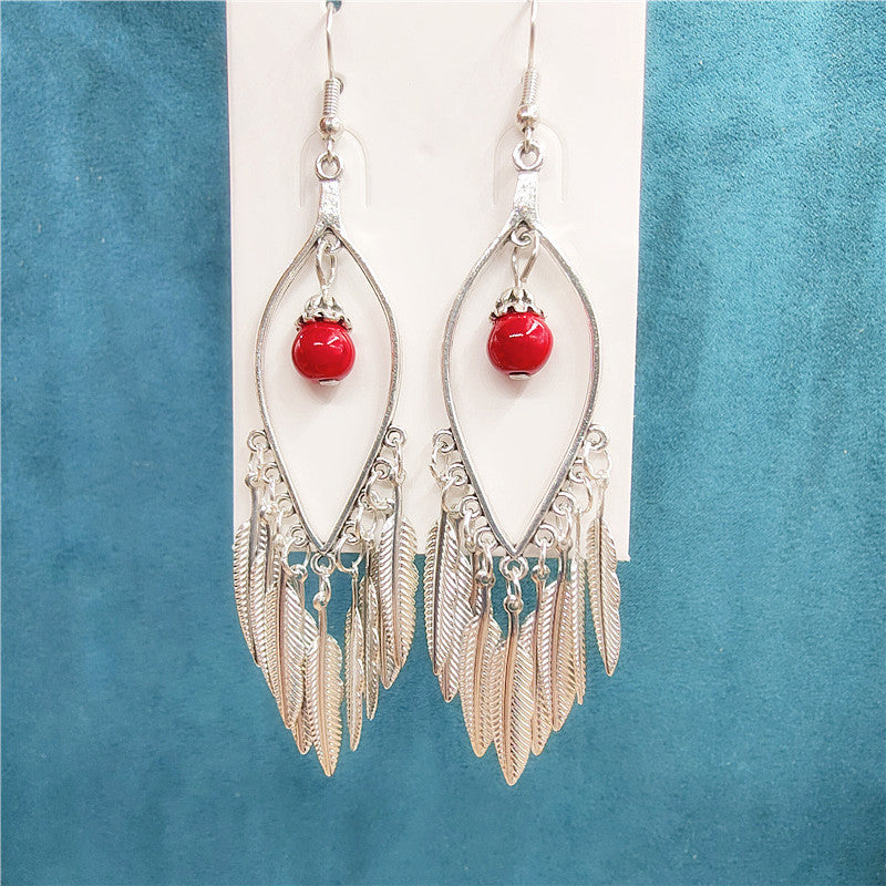 Ethnic Style Minority Scenic Spot Turquoise Earrings