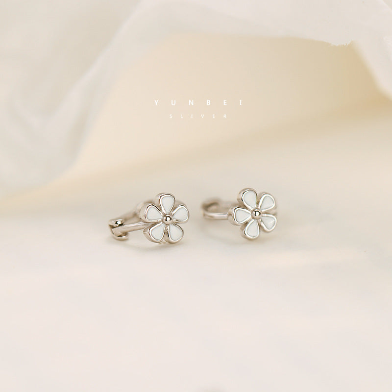 Flower Ear Clips High-grade Exquisite Small Light Earrings