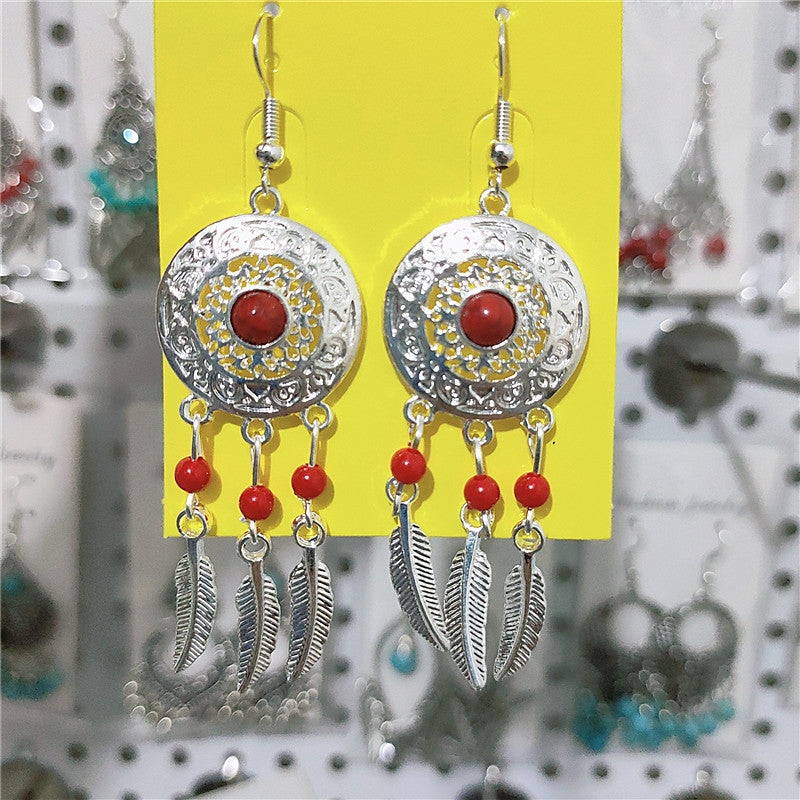 Ethnic Style Minority Scenic Spot Turquoise Earrings