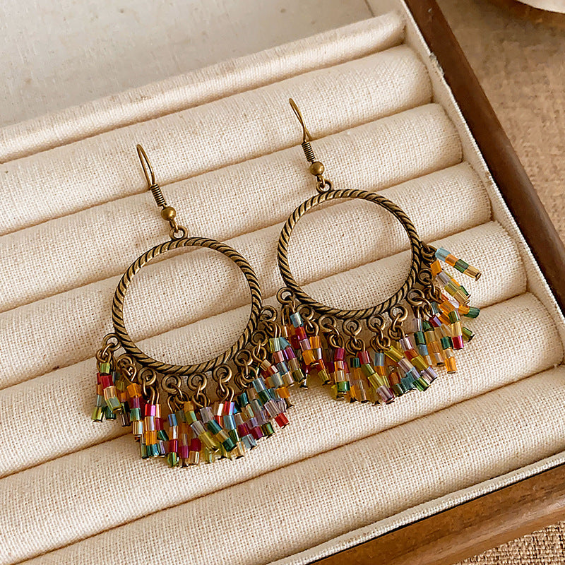 Women's Bohemian Tassel High-grade Chinese Style Earrings