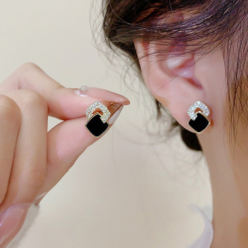 Sier Needle Korean Simple Design High-grade Earrings