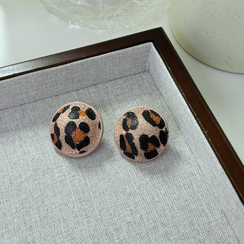 Leopard Print High-grade Niche Retro Graceful Earrings