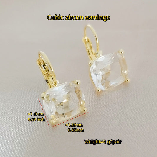 Women's Korean Style Zircon Chinese Niche High Earrings