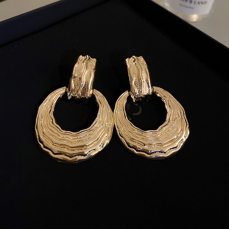 Heart-shaped Geometric Simple Cold Style Ear Earrings