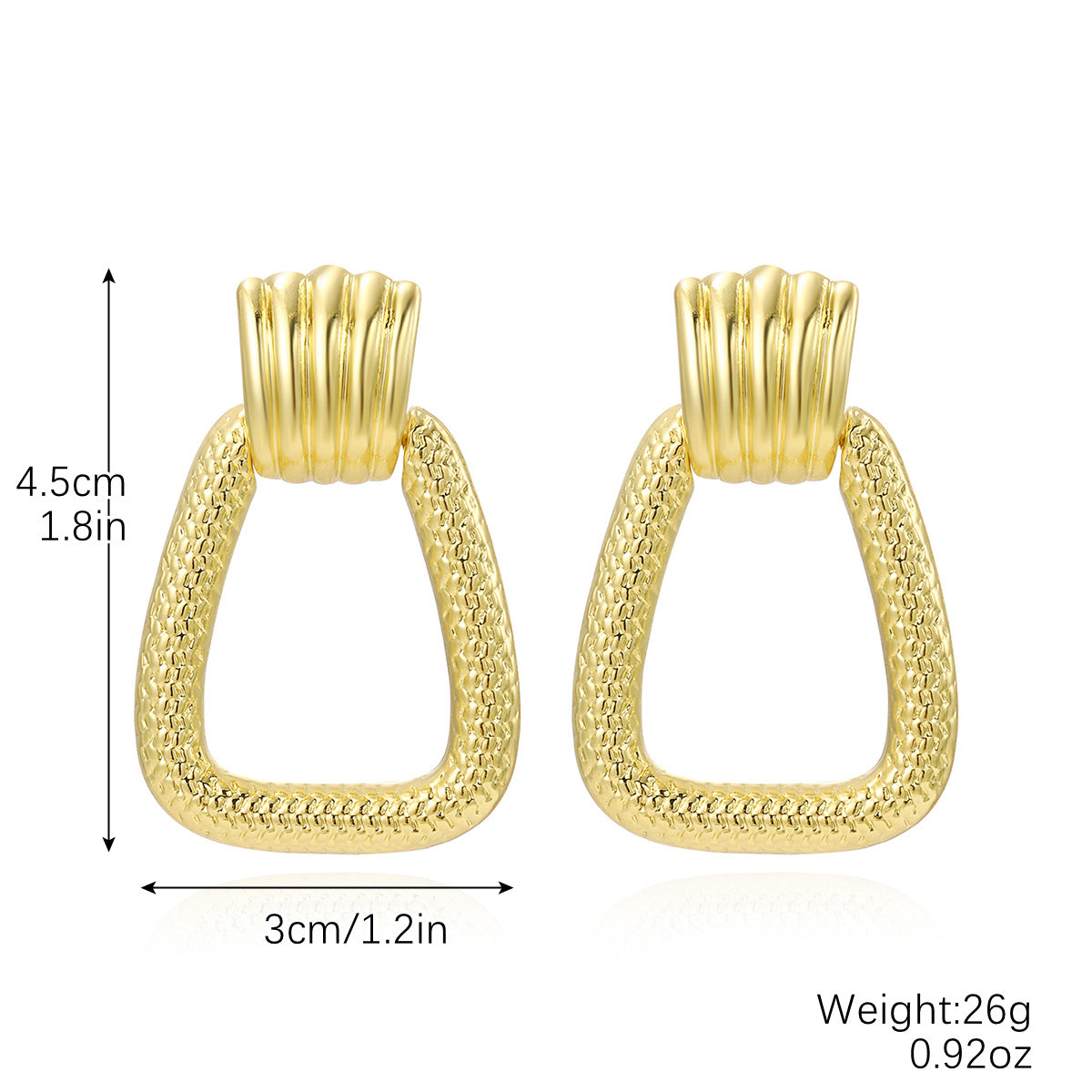 Metallic Simple Exaggerated Temperamental High-grade Metal Earrings