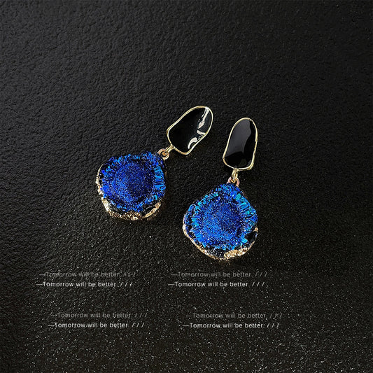 Enamel Female Niche High-grade Ear Exaggerating Earrings