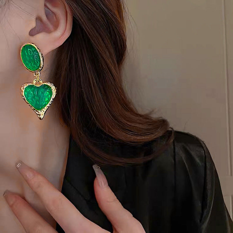 Oval Love Heart Chinese Style Fashionable Sweet Cool Earrings