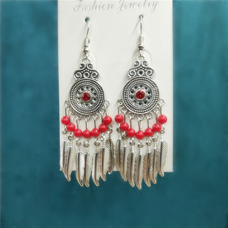 Ethnic Style Minority Scenic Spot Turquoise Earrings