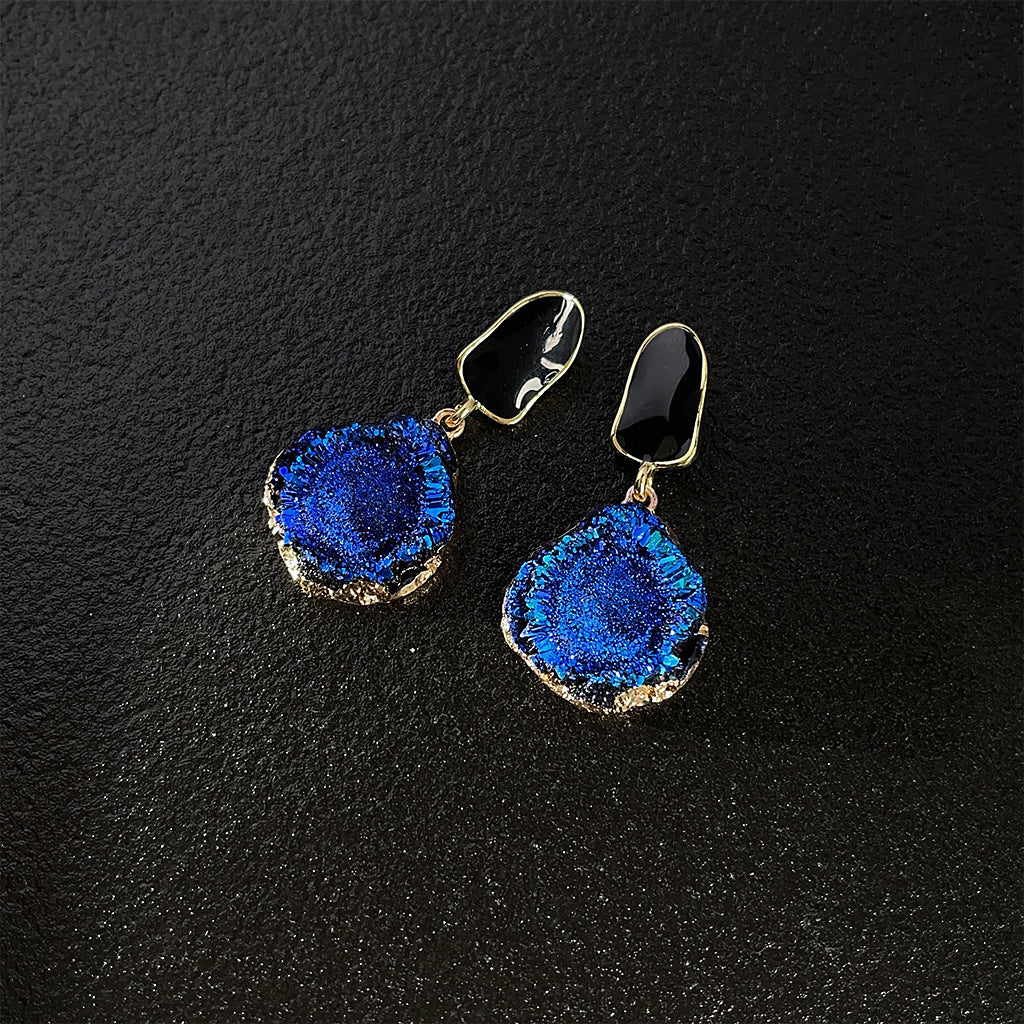 Enamel Female Niche High-grade Ear Exaggerating Earrings