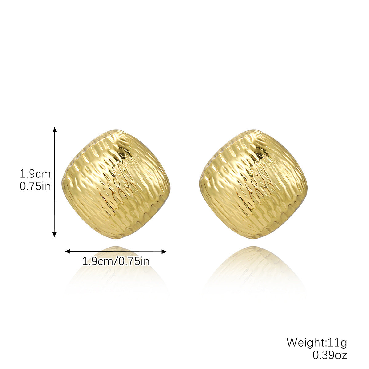 Metallic Simple Exaggerated Temperamental High-grade Metal Earrings