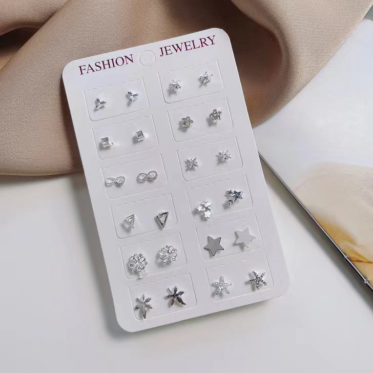 Wild Combination Female Fashion Korean Small Earrings