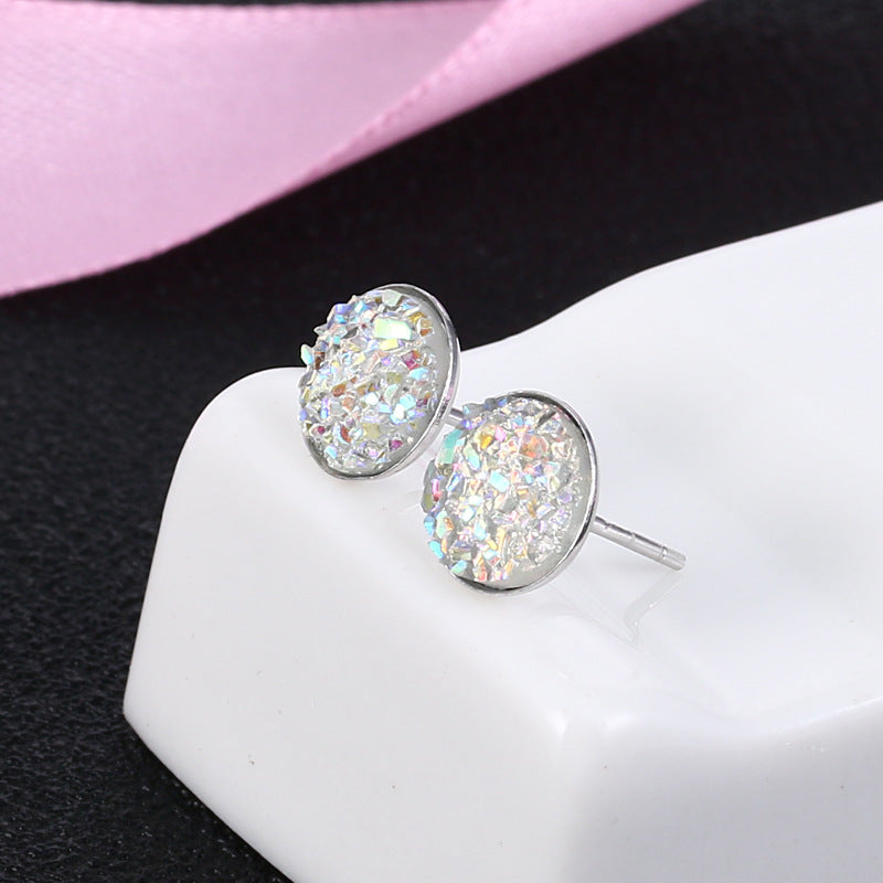 Women's & Men's Sier Vug Fashion Crystal Artistic Temperament Earrings