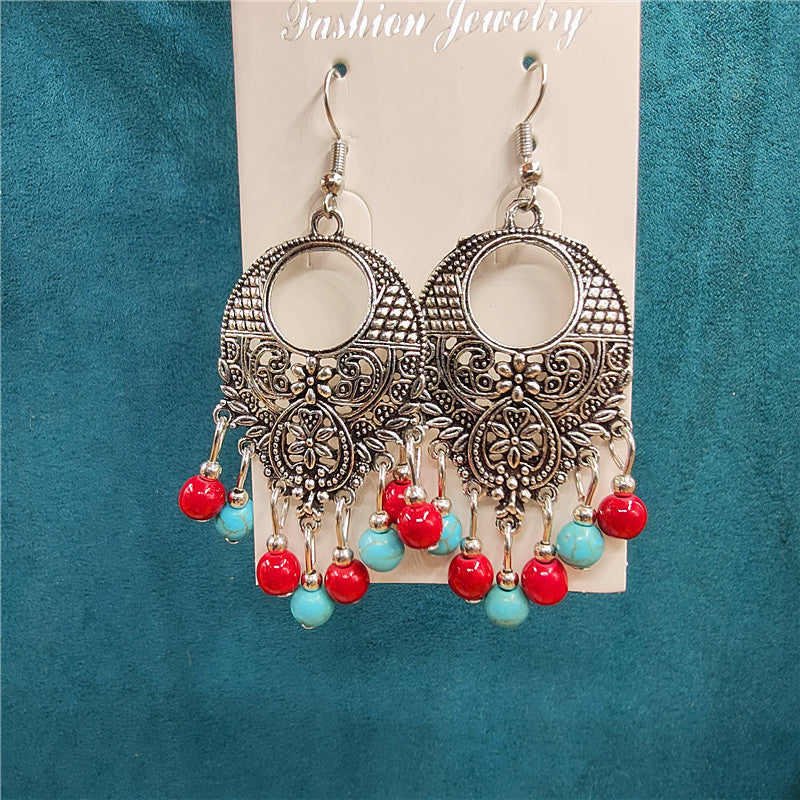 Ethnic Style Minority Scenic Spot Turquoise Earrings