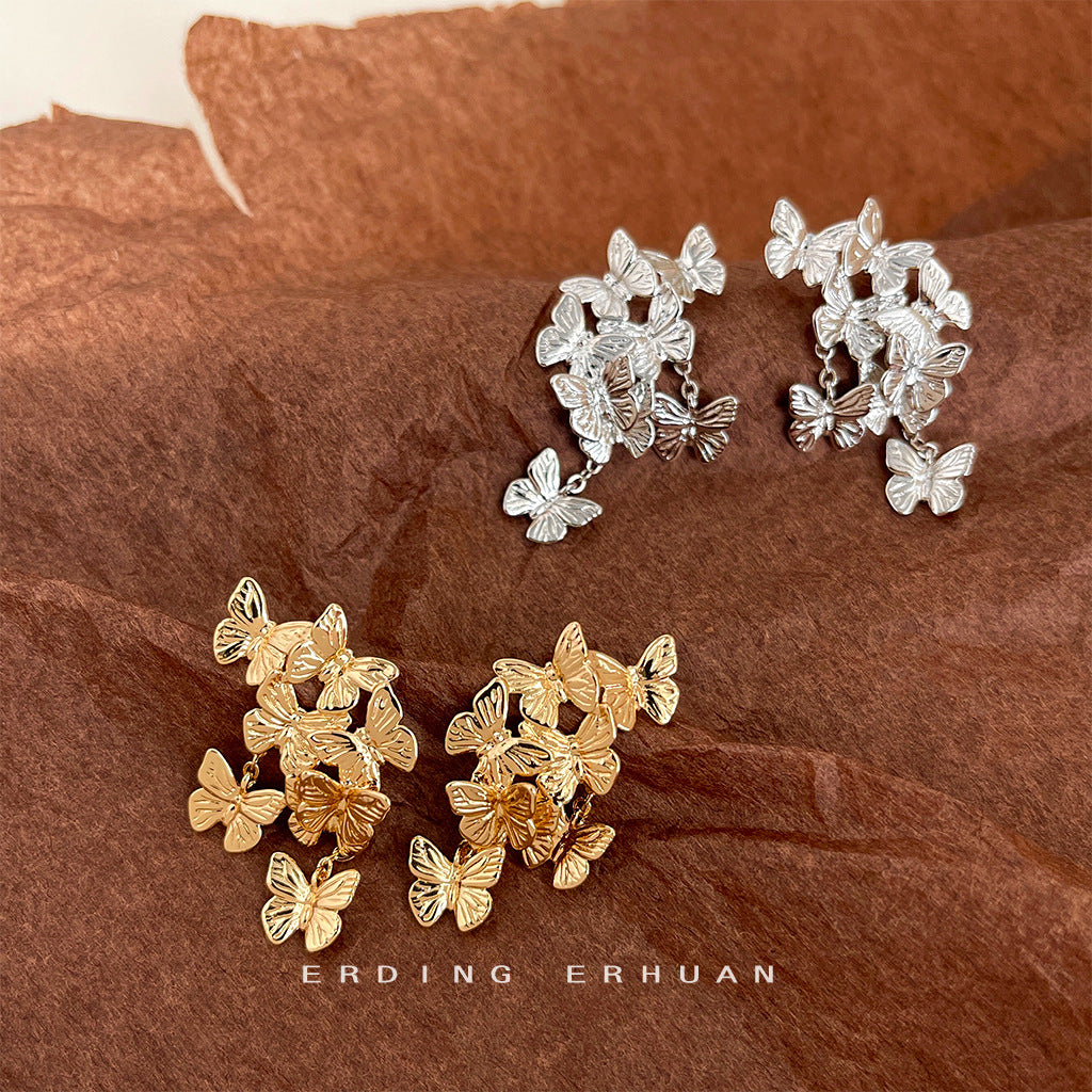 Sweet Mori Vacation Style Butterfly Group Earrings