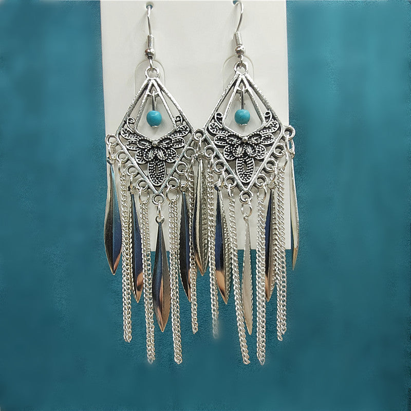 Ethnic Style Minority Scenic Spot Turquoise Earrings