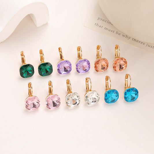 Women's Crystal Ear Clips Korean Style Fashionable Rings