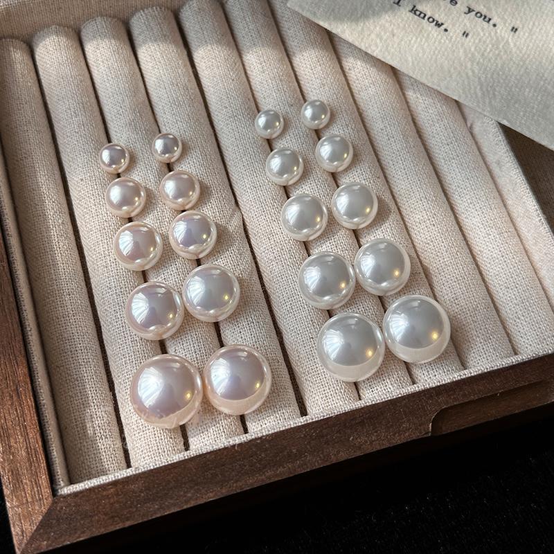 Flour Light Pearl Female Sier Needle Luxury Earrings