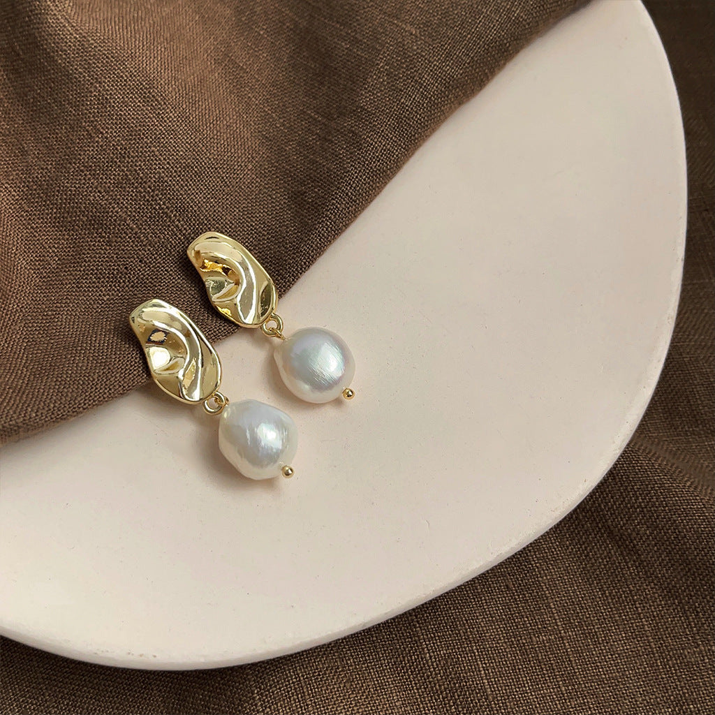 Women's Pearl For French Style Retro Elegant Niche High-grade Light Earrings