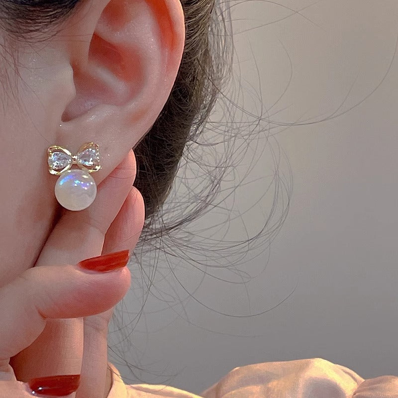 Sier Needle Korean Simple Design High-grade Earrings